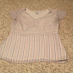 Ann Taylor Loft short sleeve empire waist blouse